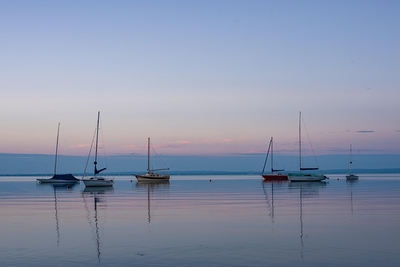 Boats near Balatonalmádi